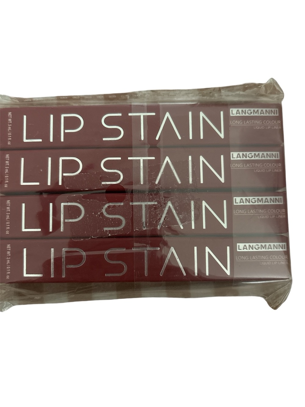 Langmanni Lip Stain Liquid Lip Liner — Deep Berry Red